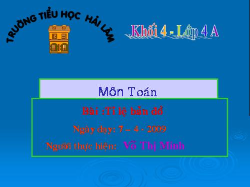 Tỉ lệ bản đồ