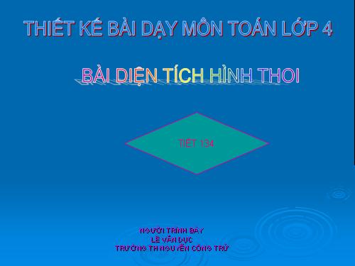 Diện tích hình thoi