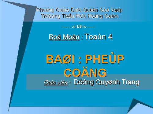 Phép cộng