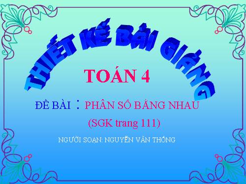 Phân số bằng nhau