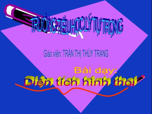 Diện tích hình thoi