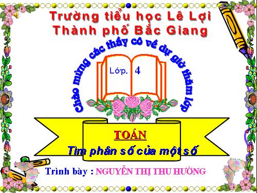 Tìm phân số của một số