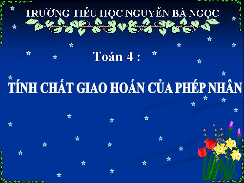 Tính chất giao hoán của phép nhân