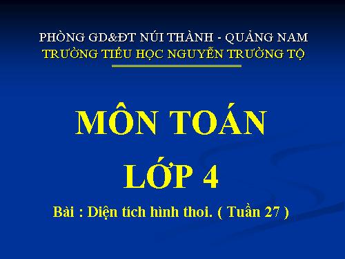 Diện tích hình thoi