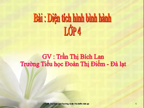 Diện tích hình bình hành