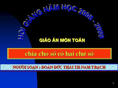 Chia cho số có hai chữ số