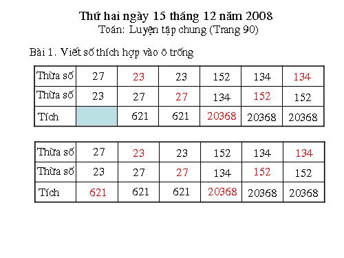 Các Bài giảng khác thuộc Chương trình Toán 4