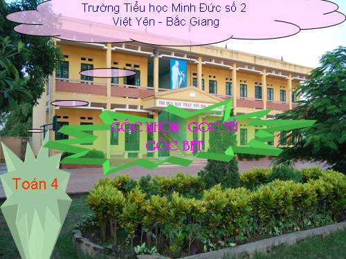 Góc nhọn, góc tù, góc bẹt