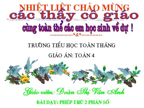 Phép trừ phân số