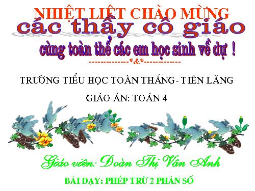 Phép trừ phân số