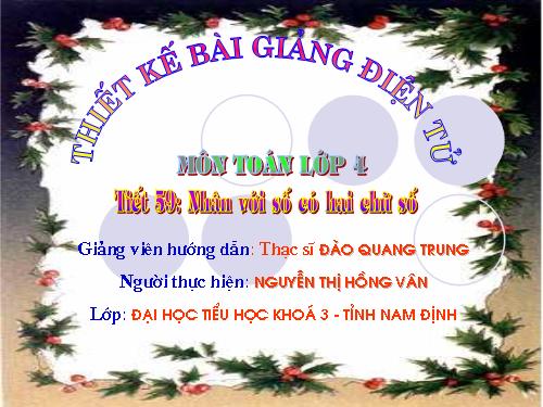 Nhân với số có hai chữ số