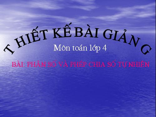 Phân số và phép chia số tự nhiên