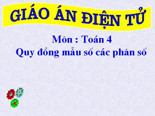 Quy đồng mẫu số các phân số