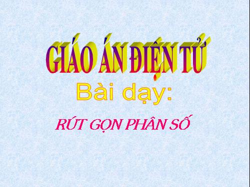 Rút gọn phân số