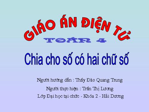 Chia cho số có hai chữ số