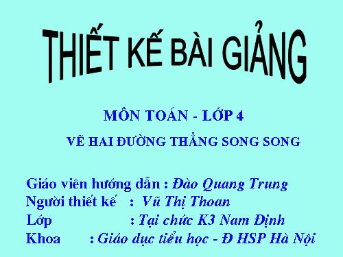 Vẽ hai đường thẳng song song