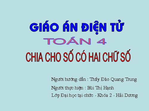 Chia cho số có hai chữ số