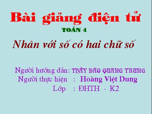 Nhân với số có hai chữ số