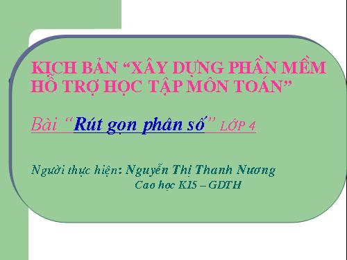 Rút gọn phân số