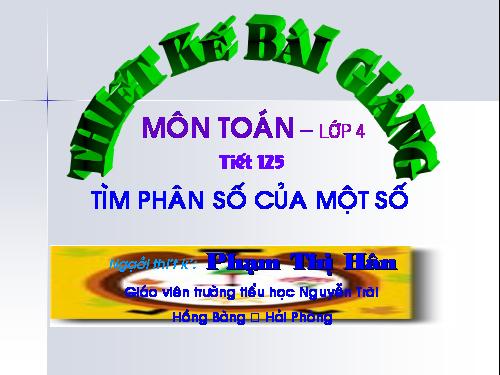 Tìm phân số của một số