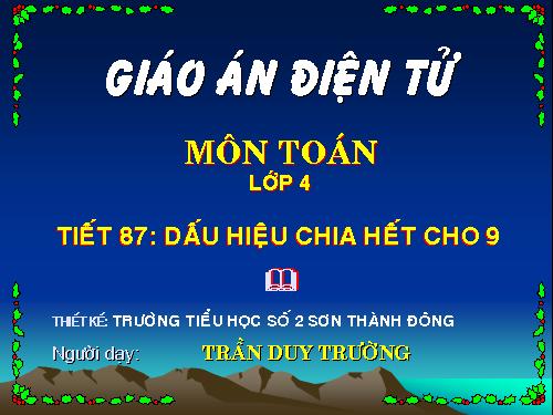 Dấu hiệu chia hết cho 9