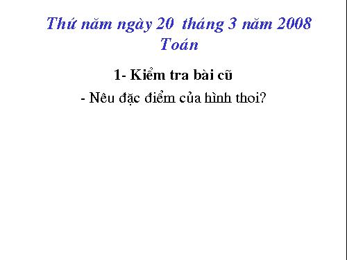 Diện tích hình thoi