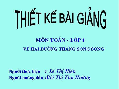 Vẽ hai đường thẳng song song