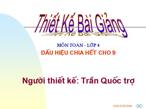 Dấu hiệu chia hết cho 9