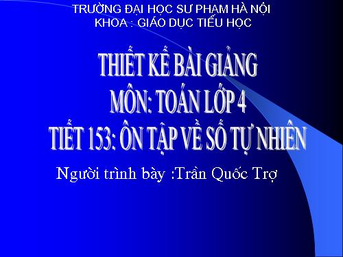 Ôn tập về số tự nhiên