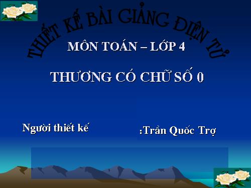 Thương có chữ số 0