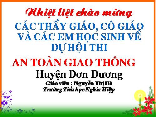 Bài 1. Biển báo hiệu giao thông đường bộ