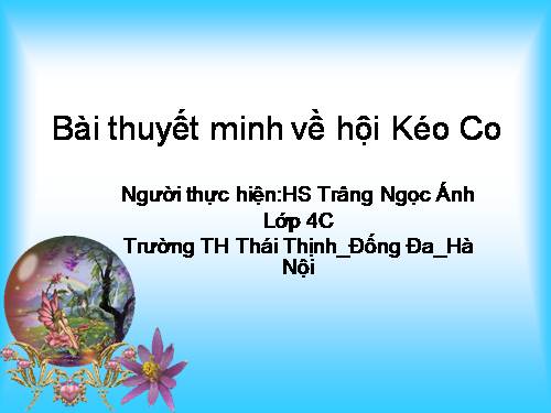 bài thuyết minh vêf hội kéo co