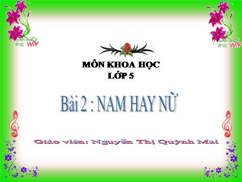 Bài 2-3. Nam hay nữ?