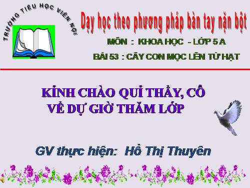 Bài 53. Cây con mọc lên từ hạt