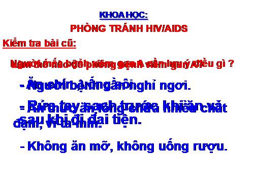 Bài 16. Phòng tránh HIV / AIDS