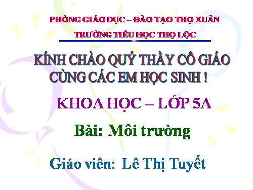 Bài 62. Môi trường