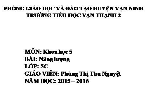 Bài 40. Năng lượng