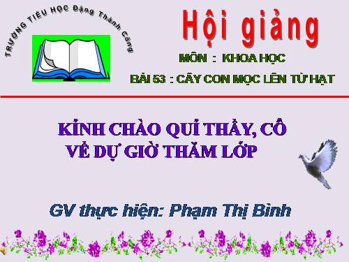 Bài 53. Cây con mọc lên từ hạt