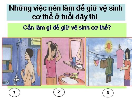 Bài 8. Vệ sinh ở tuổi dậy thì