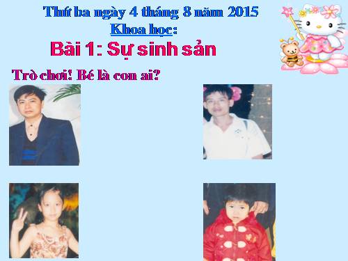 Bài 1. Sự sinh sản