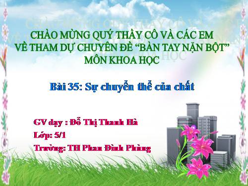 Bài 35. Sự chuyển thể của chất