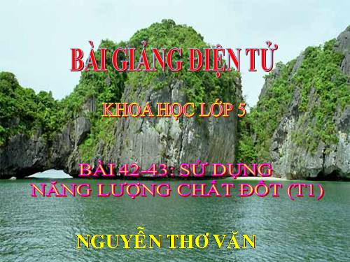 Bài 42-43. Sử dụng năng lượng chất đốt