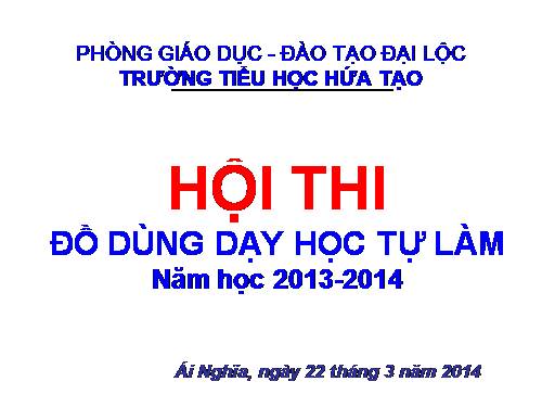 HỘI THI ĐDDH TỰ LÀM