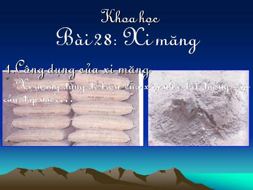 Bài 28. Xi măng