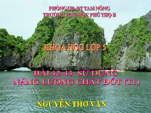 Bài 42-43. Sử dụng năng lượng chất đốt