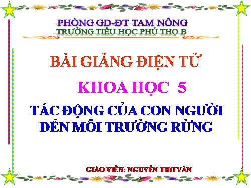 Bài 65. Tác động của con người đến môi trường rừng