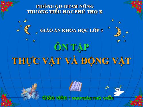 Bài 61. Ôn tập: Thực vật và động vật