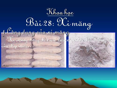 Bài 28. Xi măng