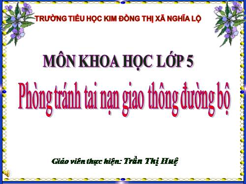 Bài 19. Phòng tránh tai nạn giao thông đường bộ