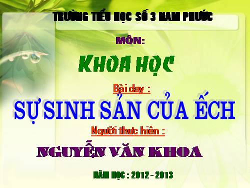Bài 57. Sự sinh sản của ếch